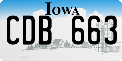 IA license plate CDB663