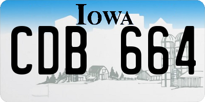 IA license plate CDB664