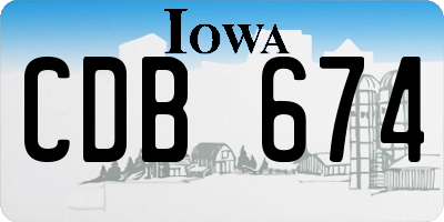 IA license plate CDB674
