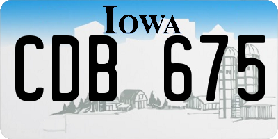 IA license plate CDB675