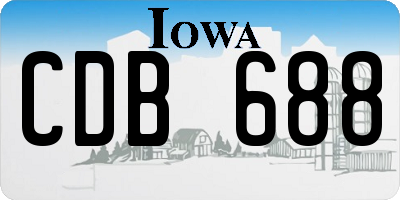IA license plate CDB688
