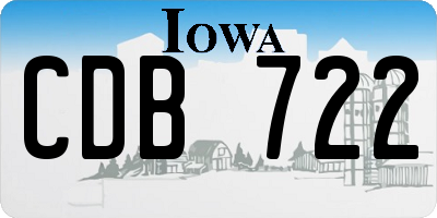 IA license plate CDB722