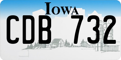 IA license plate CDB732