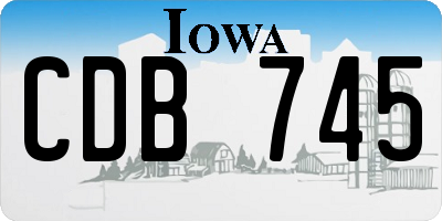 IA license plate CDB745