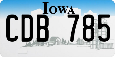IA license plate CDB785