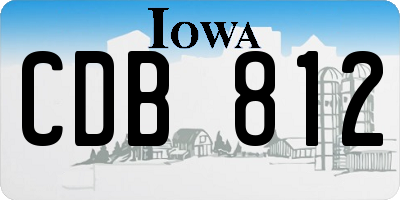IA license plate CDB812