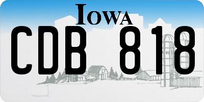 IA license plate CDB818