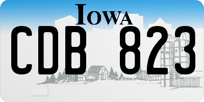IA license plate CDB823