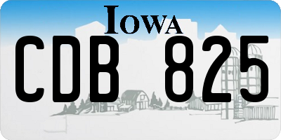 IA license plate CDB825