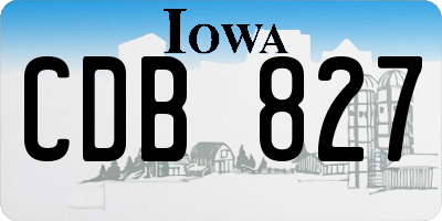 IA license plate CDB827