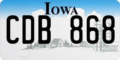 IA license plate CDB868