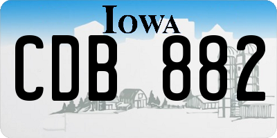 IA license plate CDB882