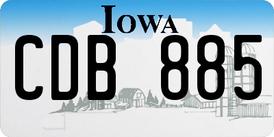 IA license plate CDB885