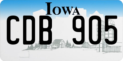IA license plate CDB905