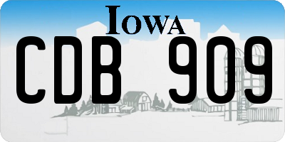IA license plate CDB909