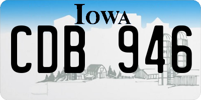 IA license plate CDB946
