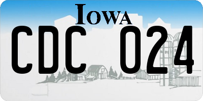 IA license plate CDC024