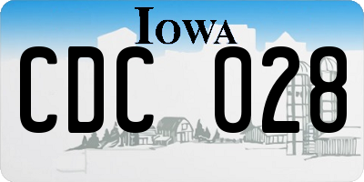 IA license plate CDC028