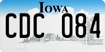 IA license plate CDC084