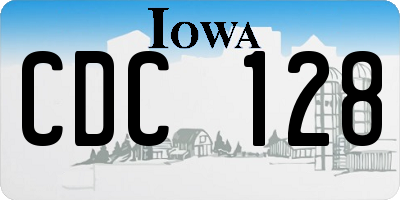 IA license plate CDC128