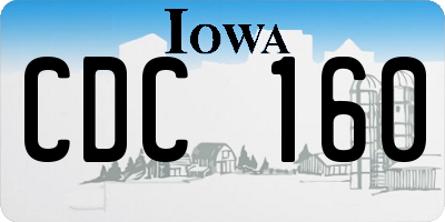 IA license plate CDC160