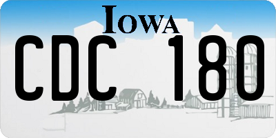 IA license plate CDC180