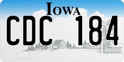 IA license plate CDC184