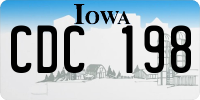IA license plate CDC198