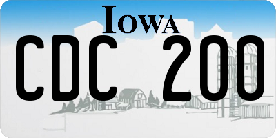 IA license plate CDC200