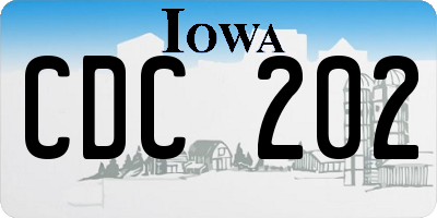 IA license plate CDC202