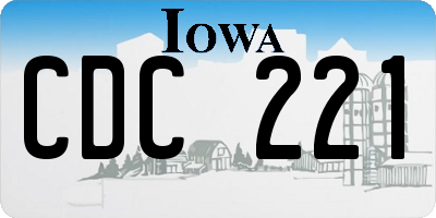 IA license plate CDC221