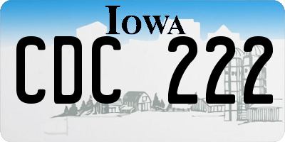 IA license plate CDC222