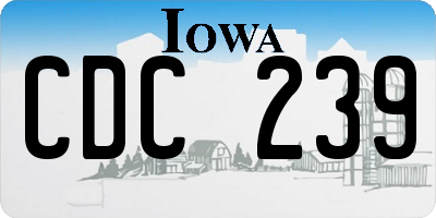 IA license plate CDC239