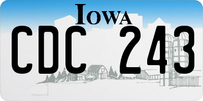 IA license plate CDC243