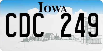 IA license plate CDC249