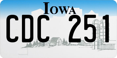 IA license plate CDC251