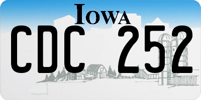 IA license plate CDC252