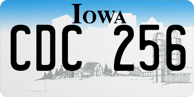 IA license plate CDC256