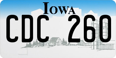 IA license plate CDC260