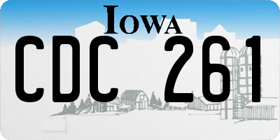 IA license plate CDC261