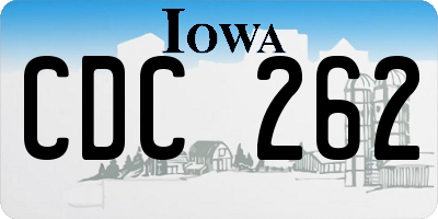 IA license plate CDC262
