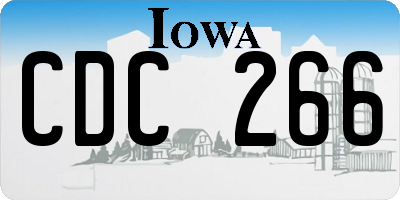 IA license plate CDC266