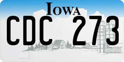 IA license plate CDC273