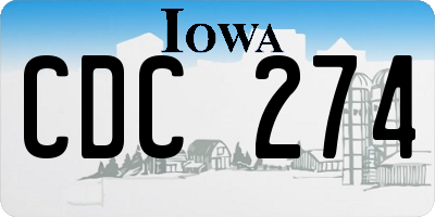 IA license plate CDC274