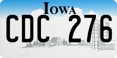 IA license plate CDC276