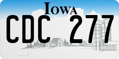 IA license plate CDC277