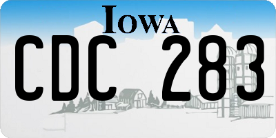 IA license plate CDC283