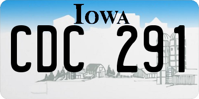 IA license plate CDC291