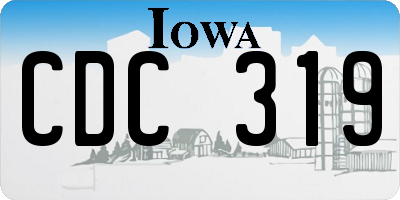 IA license plate CDC319