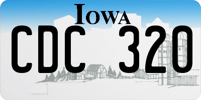 IA license plate CDC320
